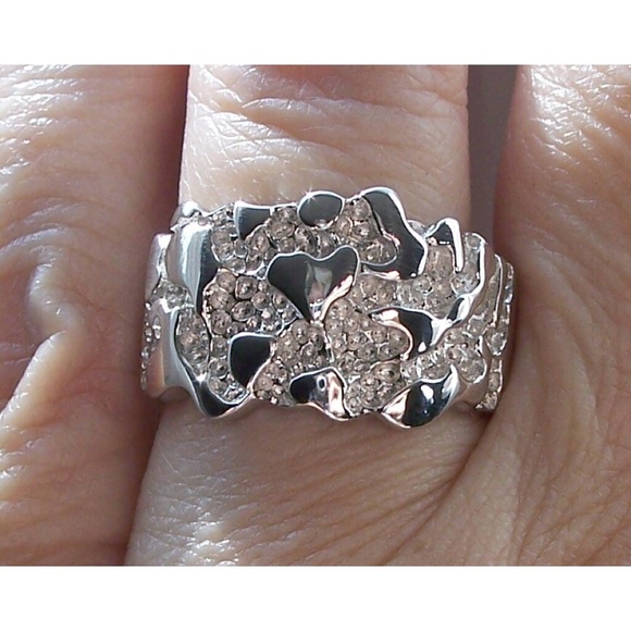 925 STERLING SILVER Men’s High Polished Nugget Ring Sizes 8-15 - Picture 12 of 16